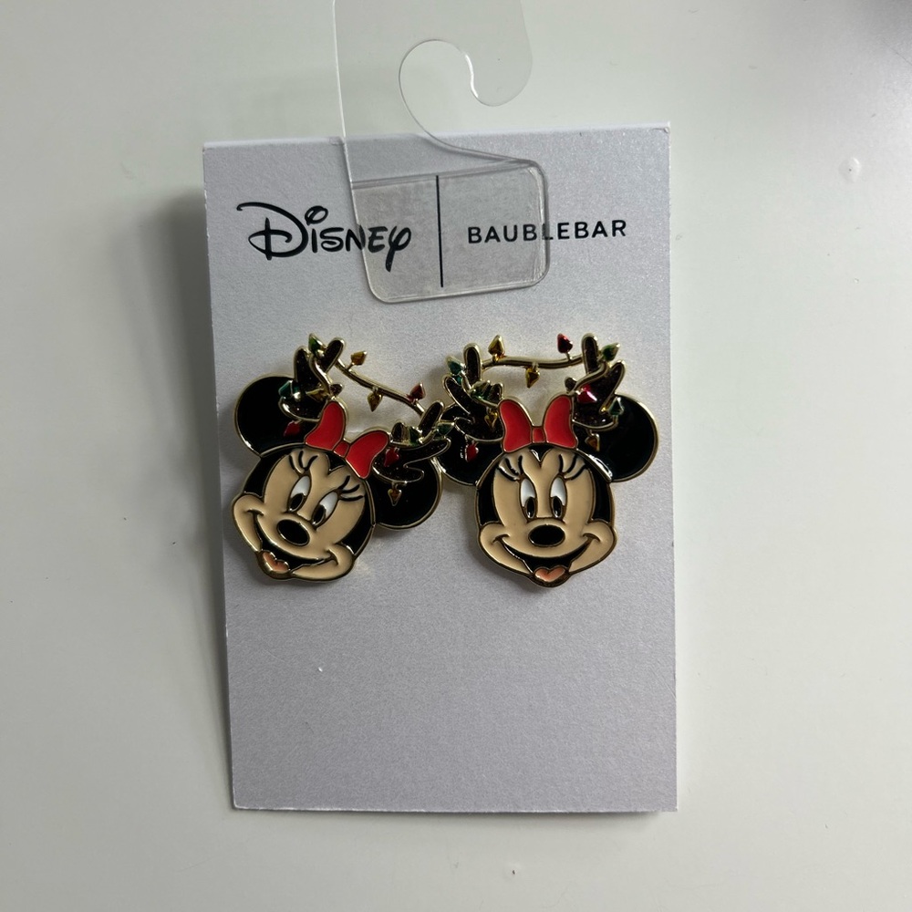 Disney Baublebar Minnie Christmas Earrings